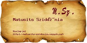 Matusits Szidónia névjegykártya